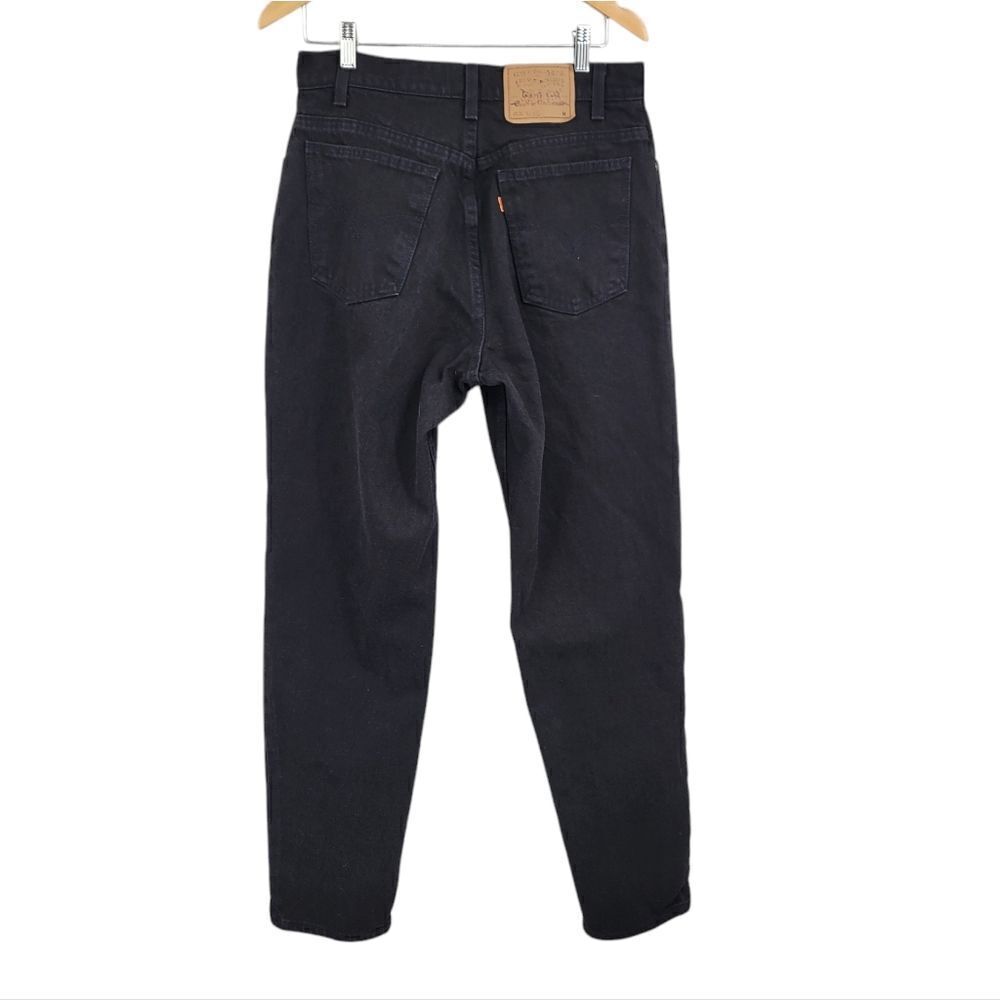 Levi's 951 Vintage 90s Orange Tab Jeans Black Denim Relaxed Fit Tapered Leg Pr#1